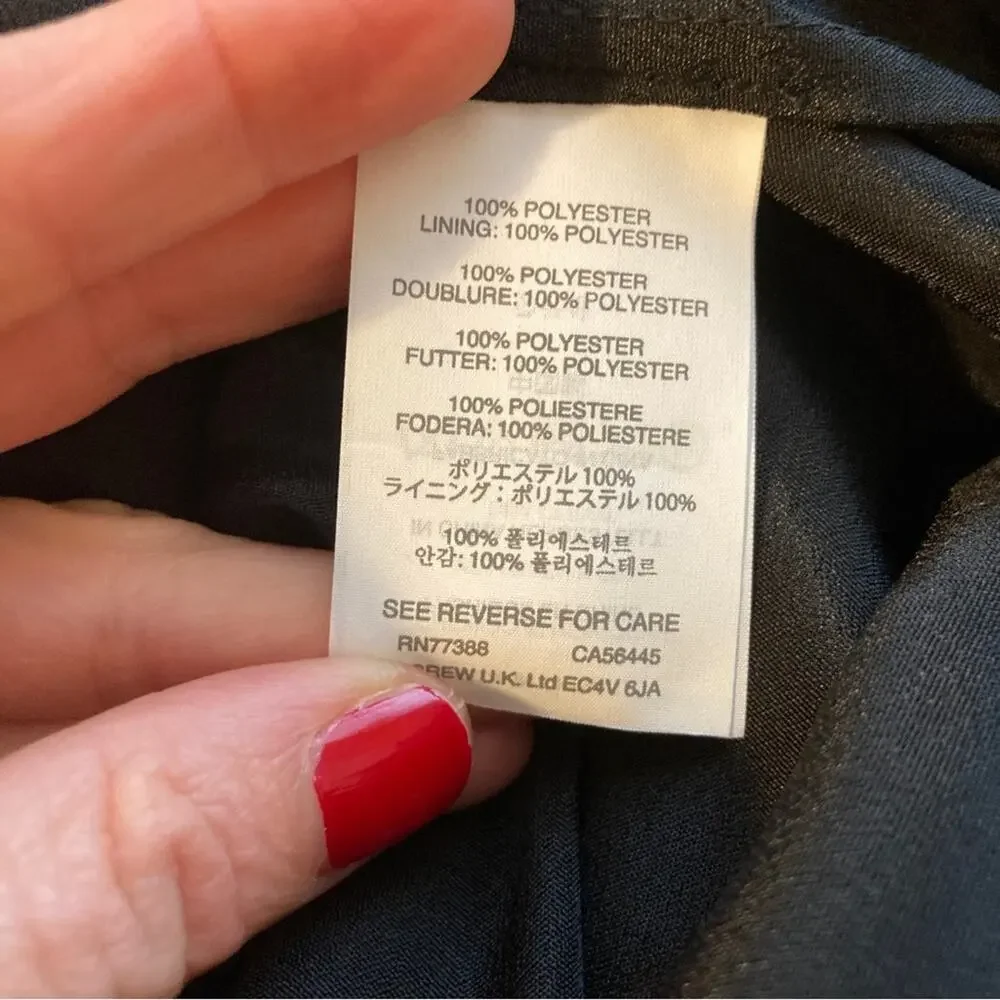 J.Crew Sleeveless Chiffon Dress Black Size 0
